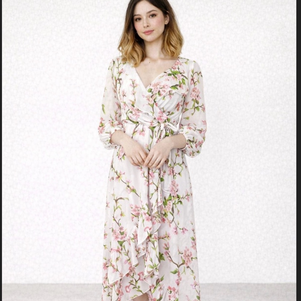 Tea n Cup Cream Floral Dress